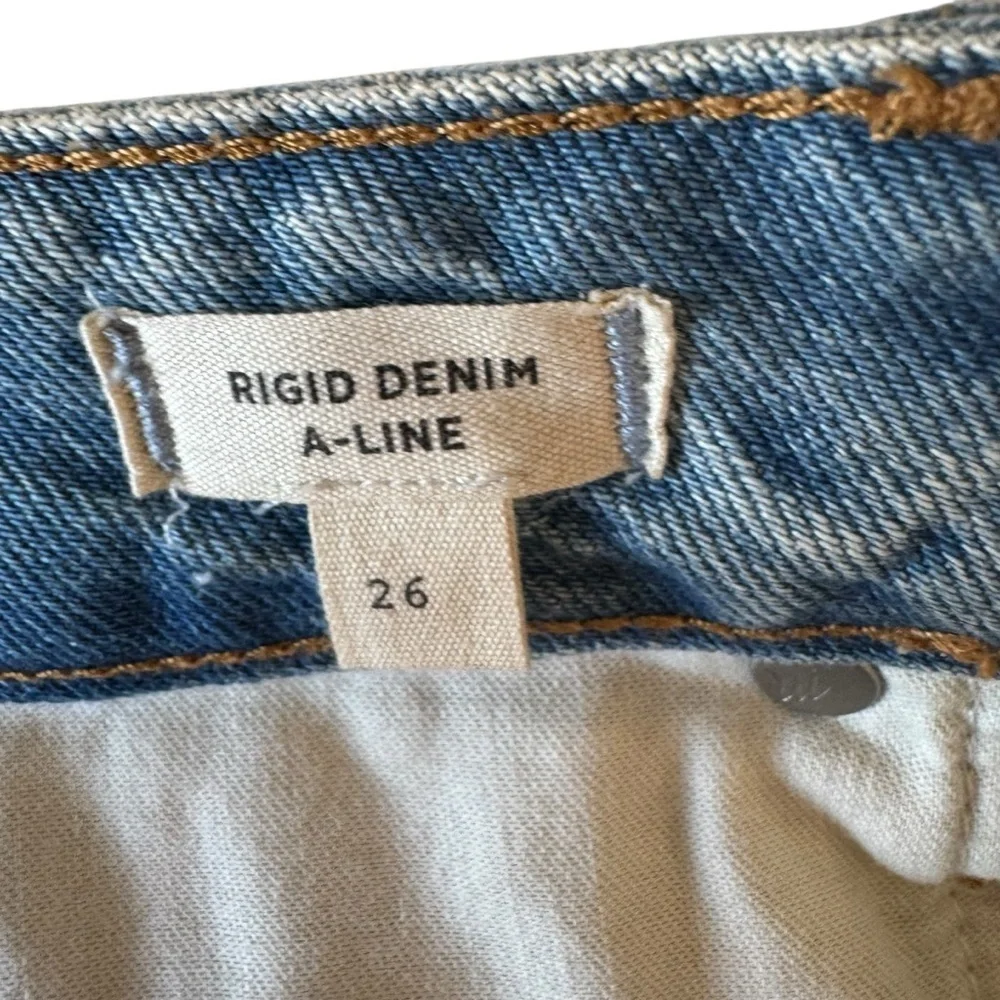Madewell - NWT Rigid Denim A-Line Mini Skirt Light Wash Sz 26